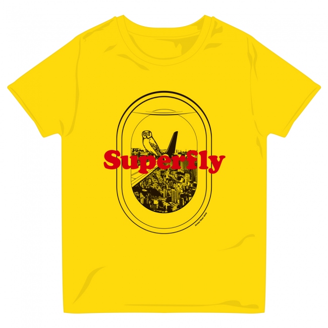 Superfly × TOWER RECORDS Window Tシャツ イエロー（表）