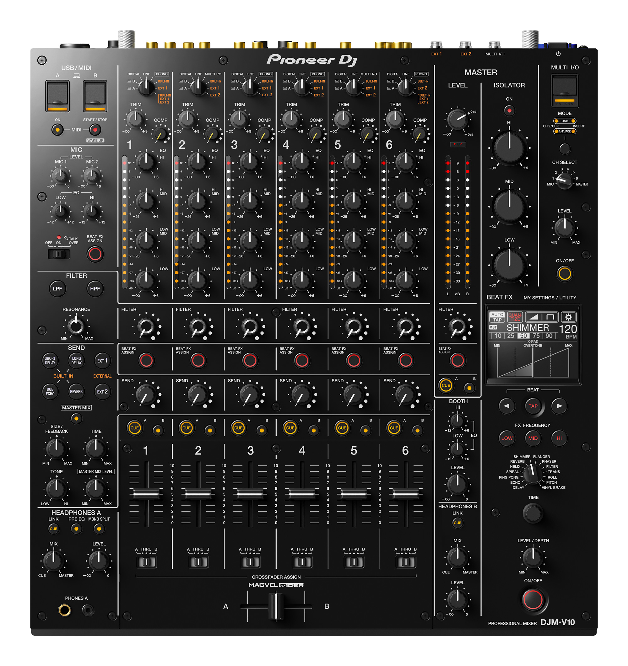 Pioneer DJ、自在に音を操り創造的なパフォーマンスを実現する
6ch プロフェッショナルDJミキサー『DJM-V10』を2月下旬発売