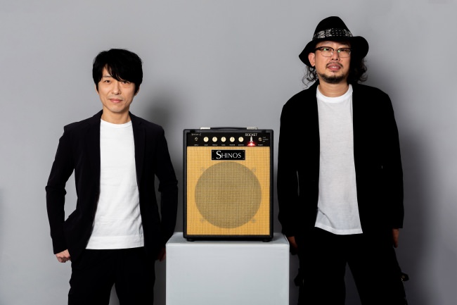 左：SHINOS AMPLIFIER COMPANY代表・篠原勝　Masaru Shinohara 右：Lee Custom Amplifier 代表・李剛浩　Masahiro Lee