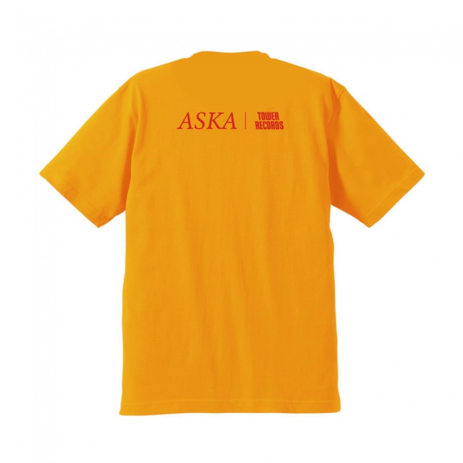 ASKA × TOWER RECORDS T-shirts イエロー（BACK）