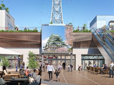 　「Hisaya-odori Park」の地下広場に設置するデジタルサイネージのイメージ