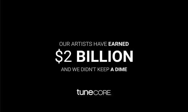TuneCore (US)の利用アーティストへの還元額が累計2,000億円を突破