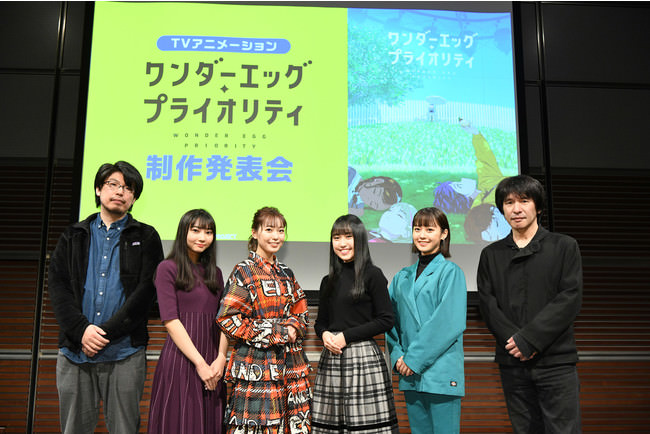 制作発表会の模様（左から、若林・矢野・斉藤・楠木・相川・野島）