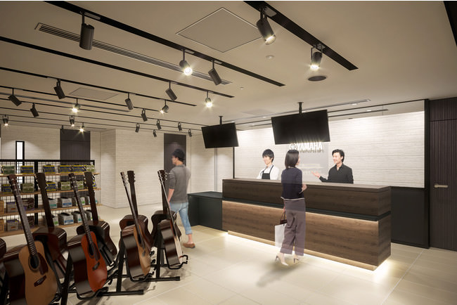イメージ図 「ヤマハ銀座店」 地下1階 ギター・ドラム・シンセサイザー・音楽制作フロア