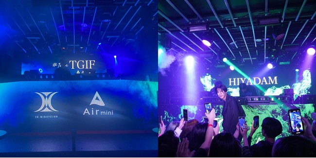 TK NIGHTCLUB TGIFイベント&sponsored by Air mini &  HIYADAM演出写真