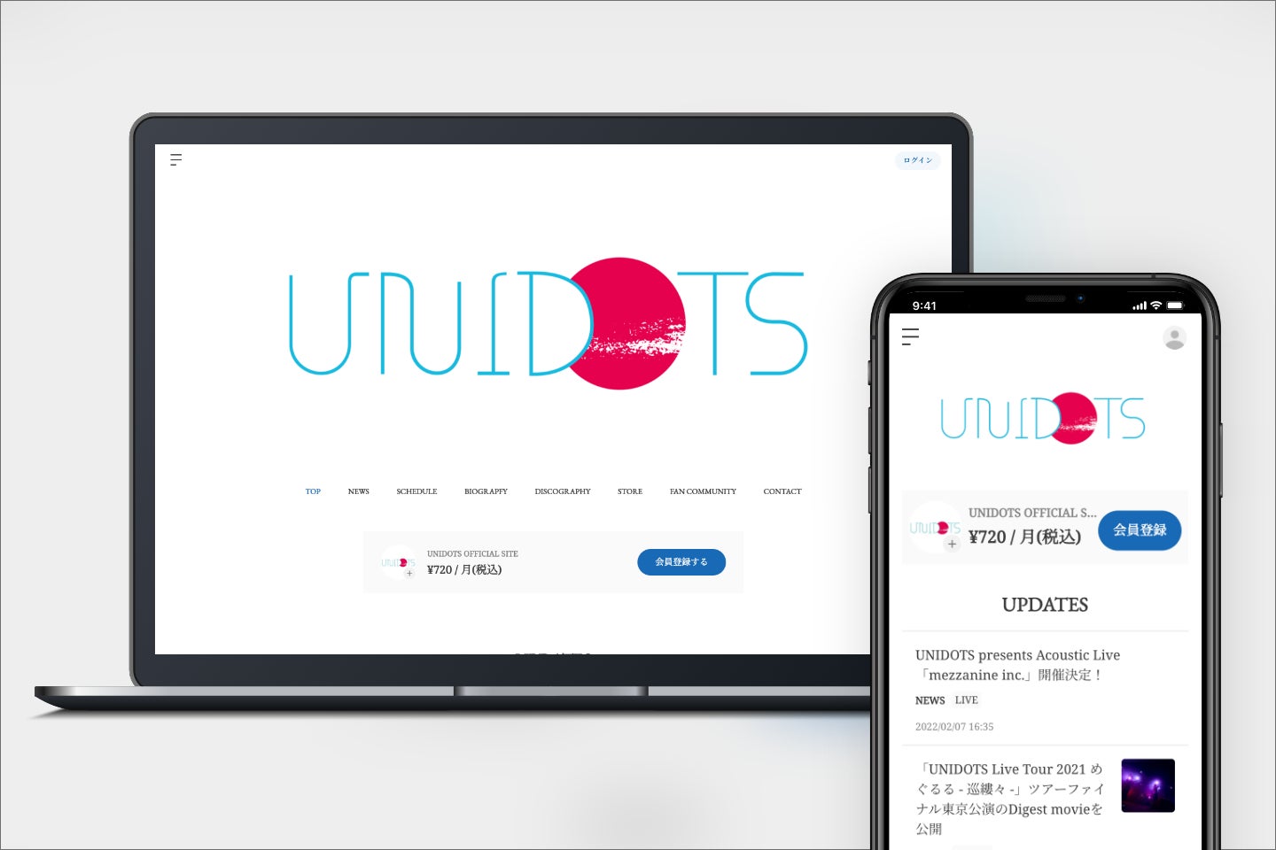 「Bitfan」にて、音楽ユニット・UNIDOTSのオフィシャルファンコミュニティ「UNIDOTS OFFICIAL SITE」をオープン！