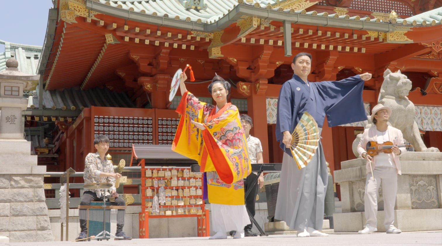 首里城復興応援ソング 『SYURI NO UTA』作曲のヴァイオリニスト竜馬と日本舞踊家・花柳琴臣による神田明神「舞踊・音楽奉納」映像作品を公開