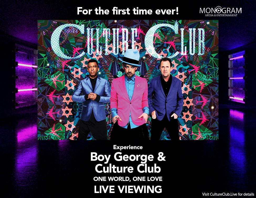 Boy George & Culture Club“One World, One Love” LIVE VIEWING開催決定！