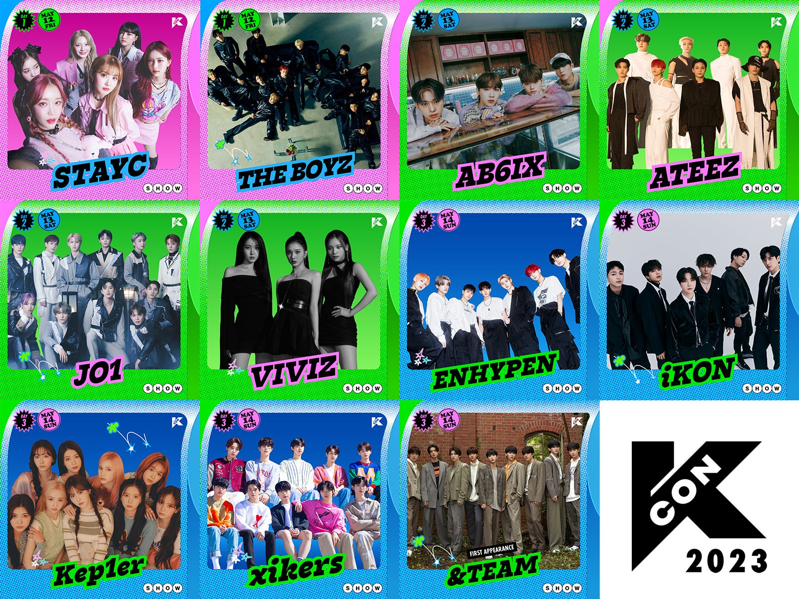KCON 2023 JAPAN』 AB6IX、ATEEZ、ENHYPEN、iKON、JO1、Kep1er、STAYC 