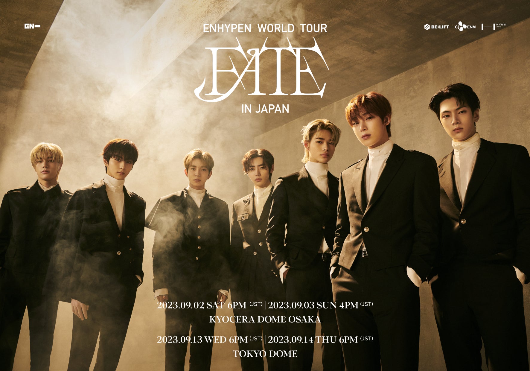 ENHYPEN、初のドームツアー『ENHYPEN WORLD TOUR ‘FATE’ IN JAPAN』詳細決定！ エンタメラッシュ