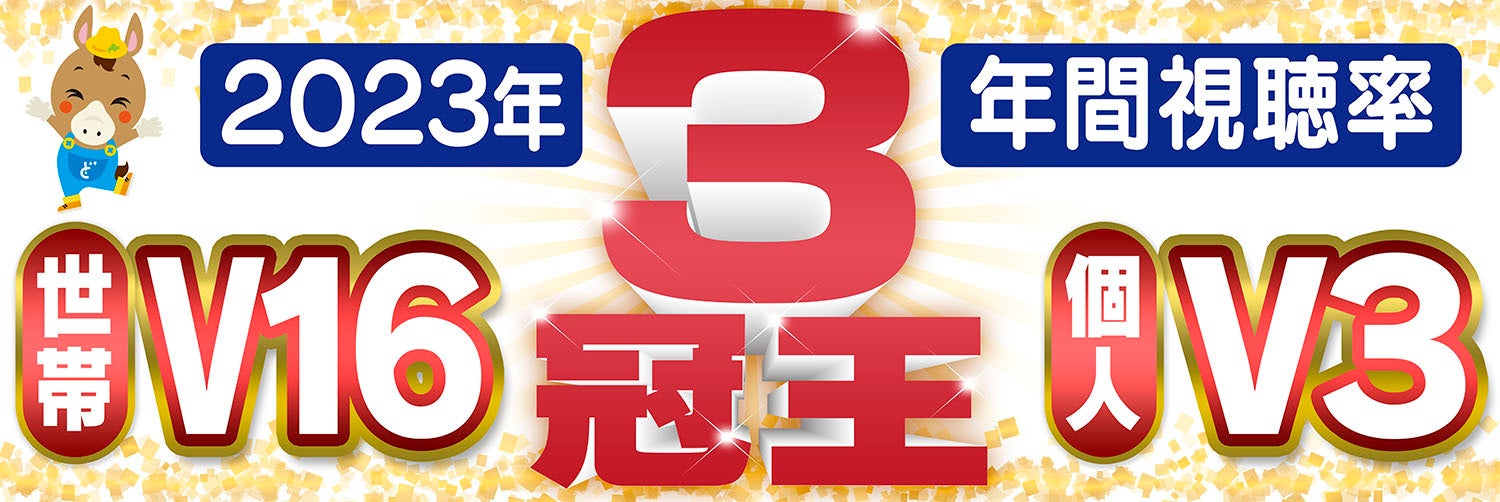 福島中央テレビ 2023年 年間平均視聴率で三冠を獲得