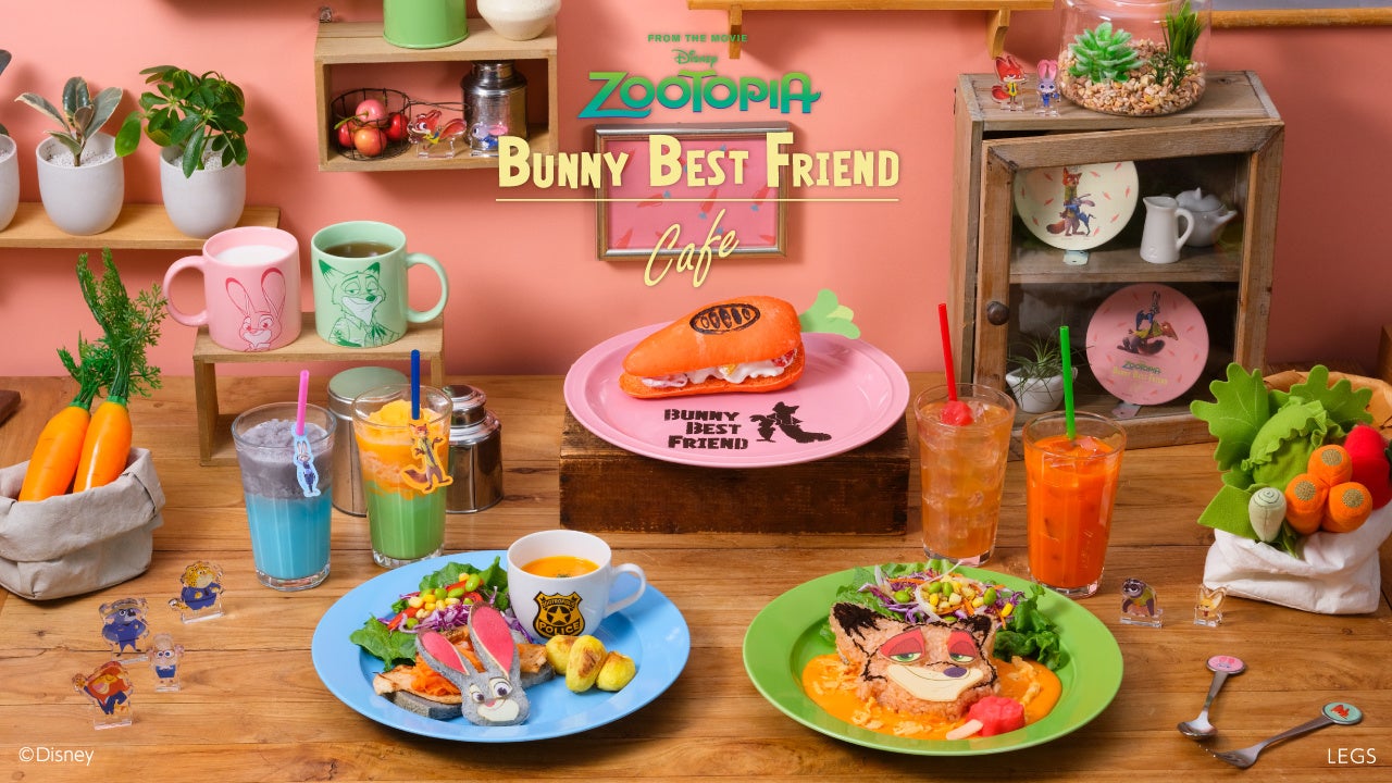 ディズニー映画『ズートピア』のスペシャルカフェが東京・原宿に登場！「Zootopia」BUNNY BEST FRIEND OH MY CAFE期間限定オープン！！