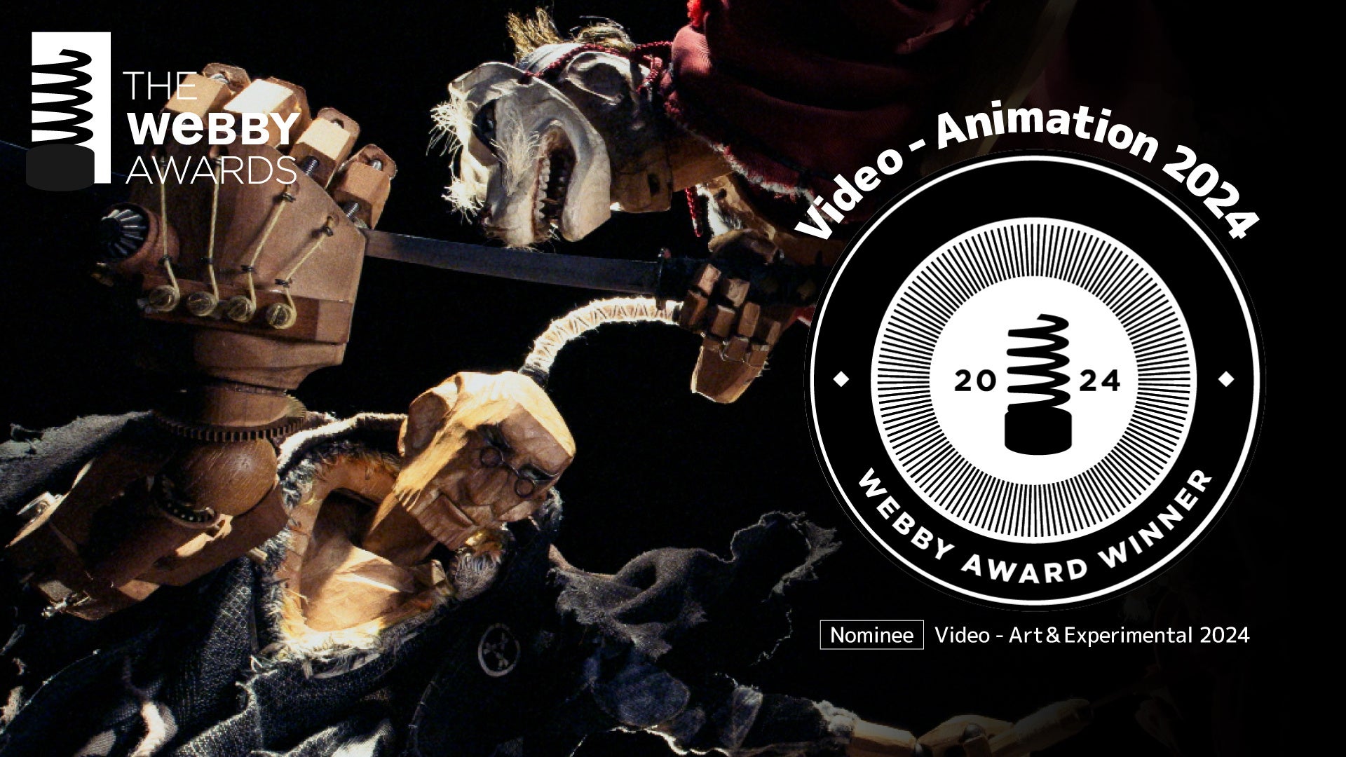 川村 真司監督による木彫ストップモーション時代劇『HIDARI』パイロットフィルム。The Webby Awardsのアニメーション部門で受賞！