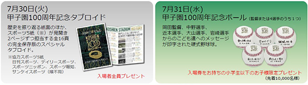 KOSHIEN CLASSIC SERIES
100TH ANNIVERSARY 7/30・31・8/1