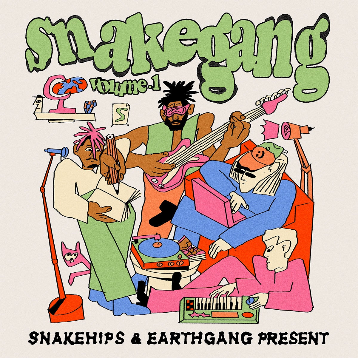 UKエレクトロニックデュオSnakehipsと、USヒップホップデュオEarthGangがコラボしたスネイクギャングがEP『SNAKEGANG EP Volume. 1』をリリース