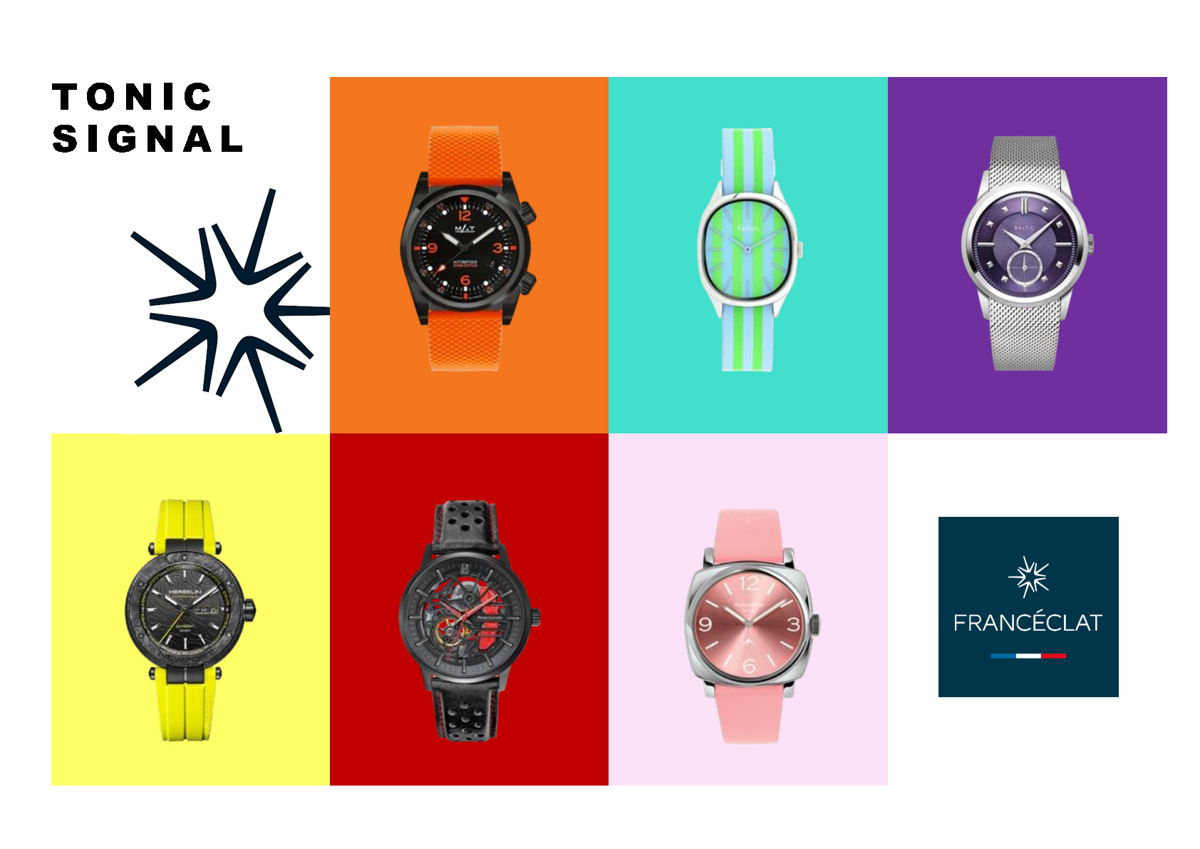 フランス時計・宝飾・テーブルウェアの業界団体
FRANCECLAT(フランセクラ)、
フレンチウォッチの魅力を集めたコレクション
「TONIC SIGNAL」を発表！