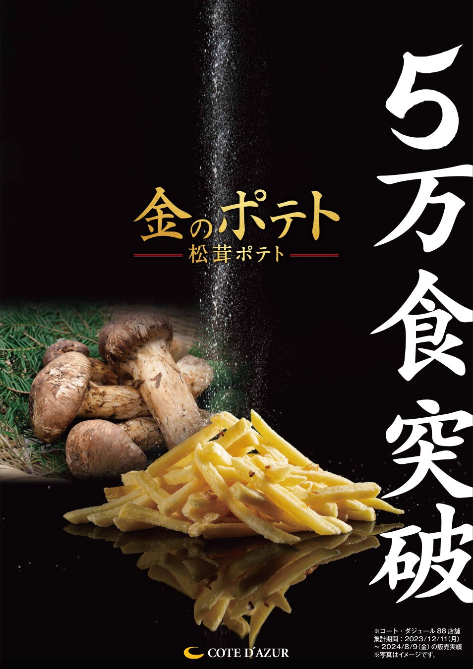 松茸味の「金のポテト」５万食突破！全国のコート・ダジュールで販売中