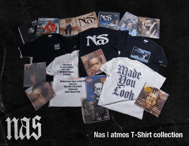 atmos Apparelがヒップホップ界のレジェンド『NAS』とのコラボレーションTシャツを発売