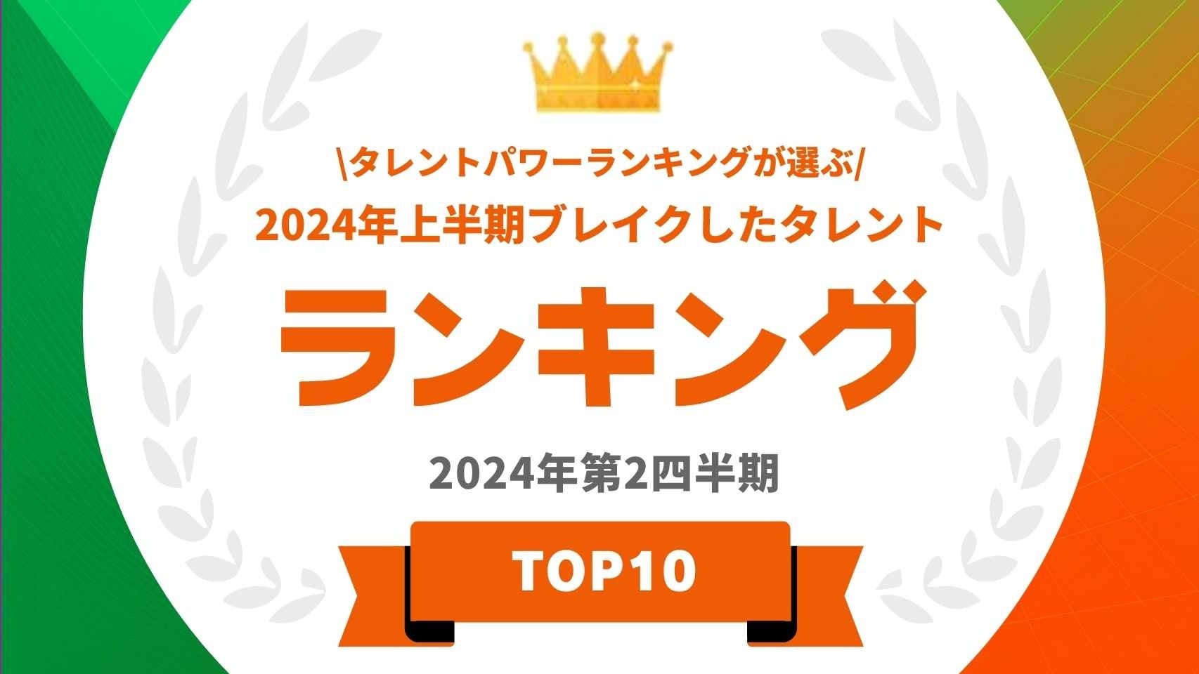 『タレントパワーランキング』が選ぶ2024年上半期にブレイクした男性・女性タレントを発表！！WEBサイト『タレントパワーランキング』ランキング企画第357弾！！