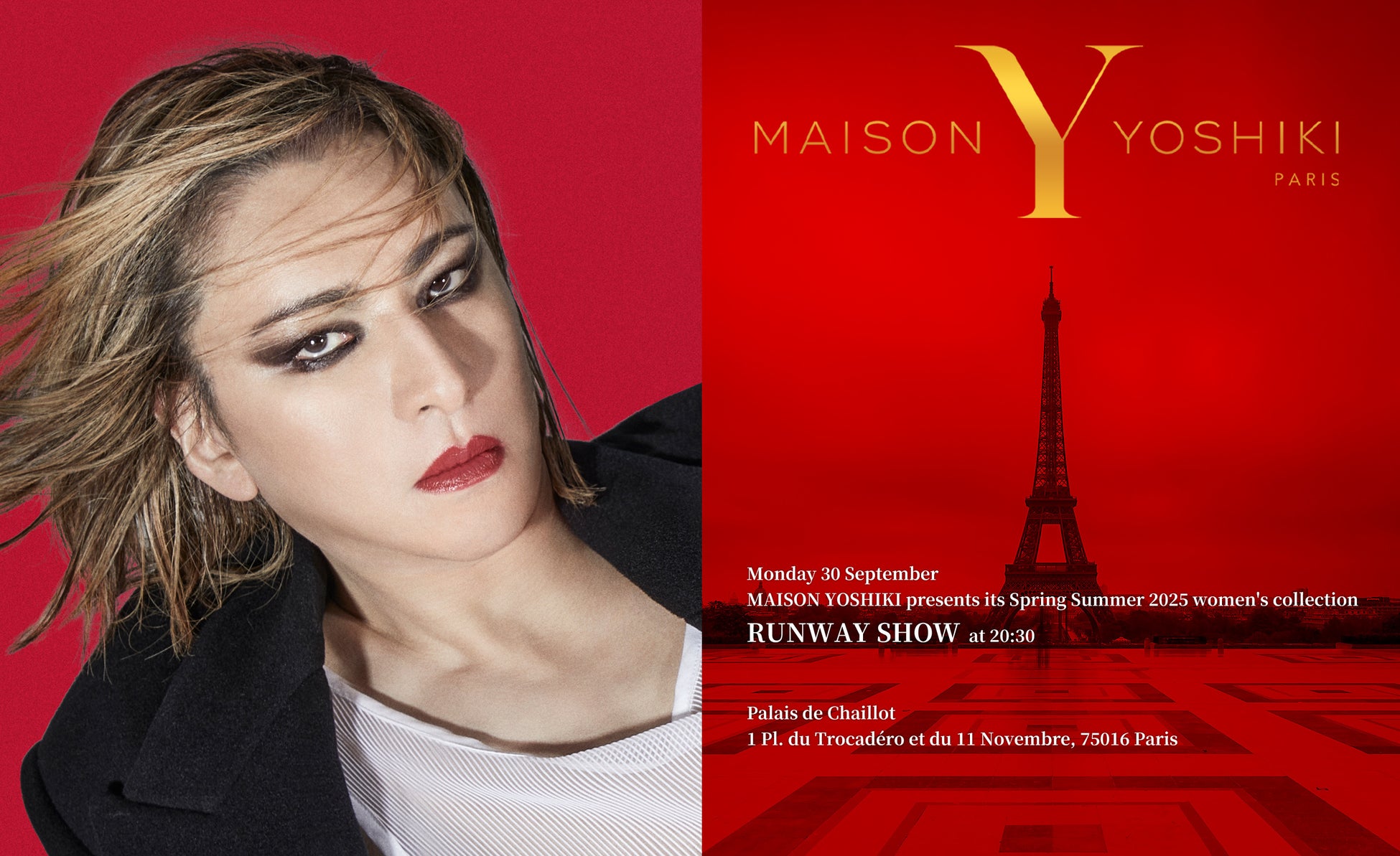 MAISON YOSHIKI PARIS 9月パリファッションウィーク デビュー ランウェイショー実施を発表