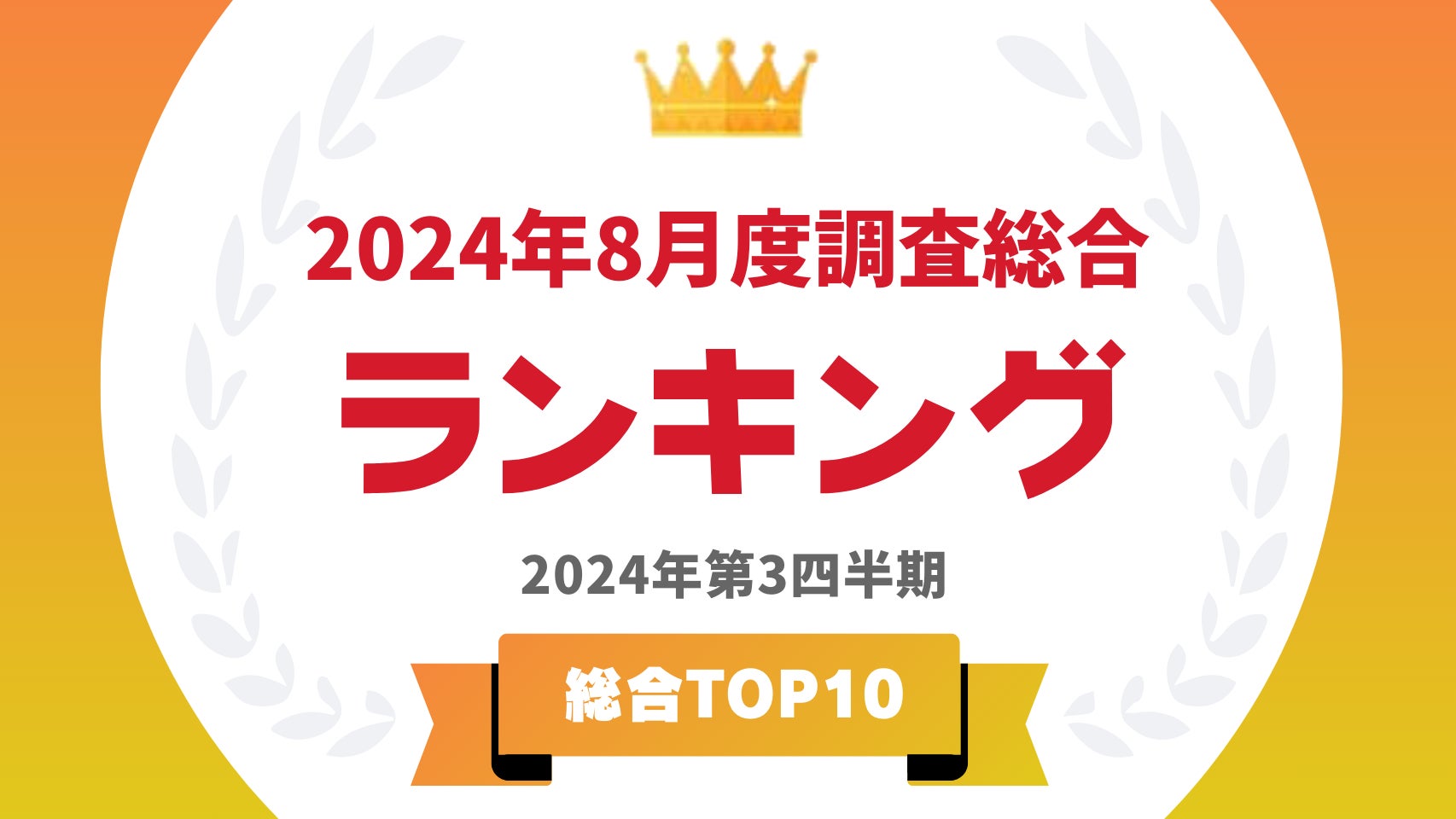 「タレントパワーランキング」2024年8月度調査（第3四半期）の総合 トップ10を発表！！