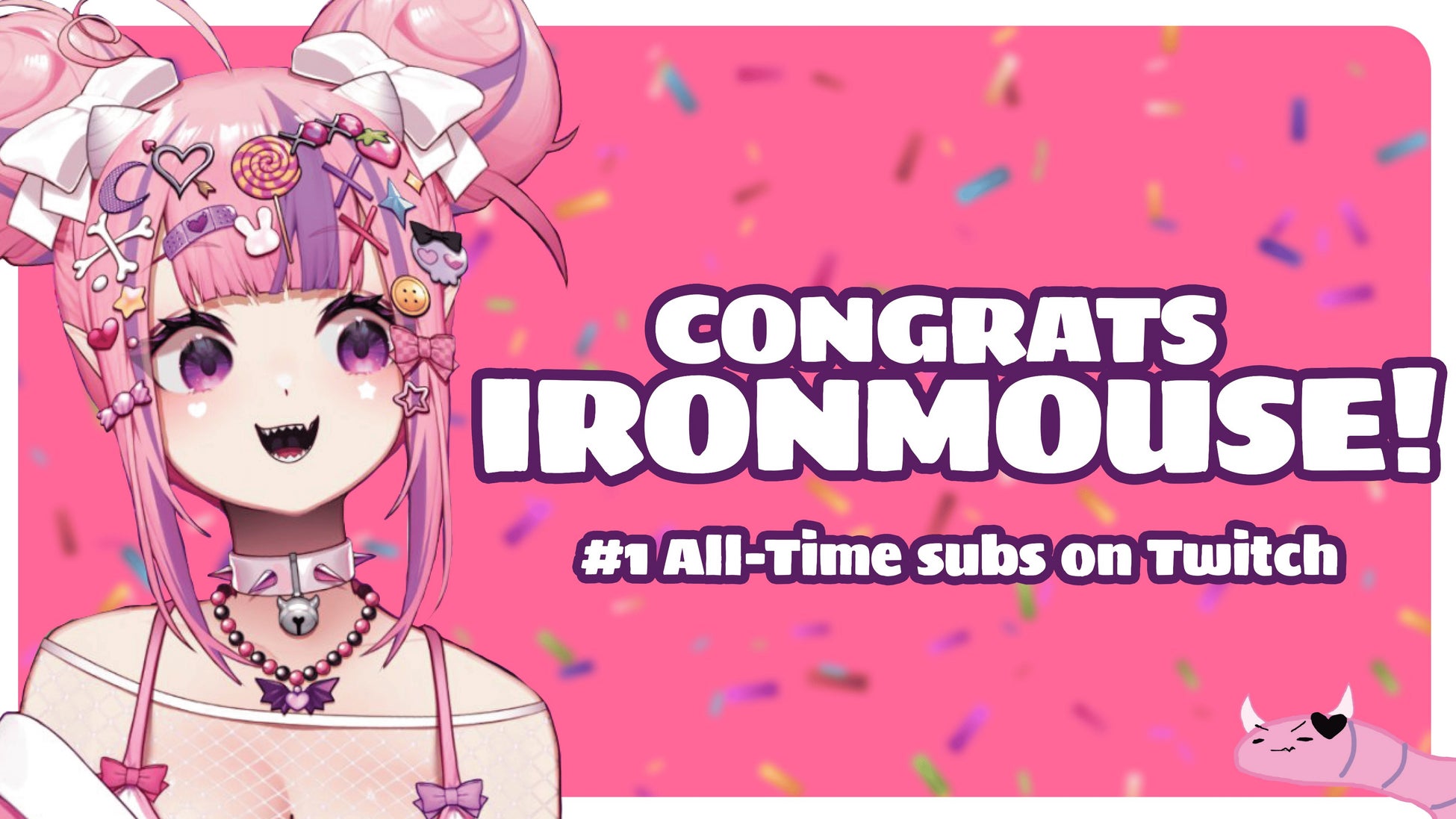 米VTuber事務所「VShojo」所属、「Ironmouse (アイアンマウス)」が2024年9月2日から開始したサバソン中にサブスク数世界一位を達成。サバソン中の配信収益の半分を寄付。