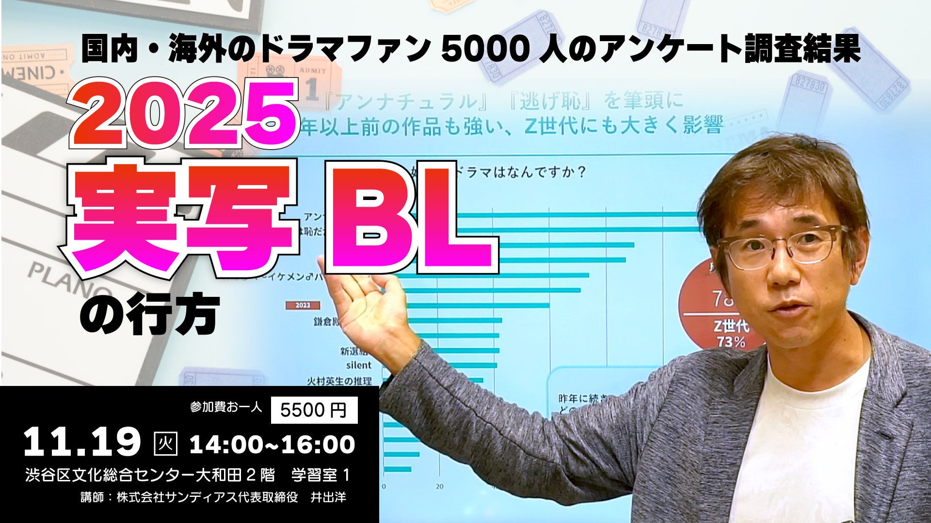 実写BLドラマの現状 対面セミナー11/19(木）渋谷で開催