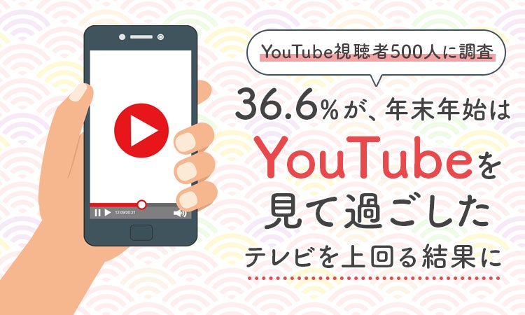 【YouTube視聴者500人に調査】36.6％が、年末年始は「YouTubeを見て過ごした」 テレビを上回る結果に