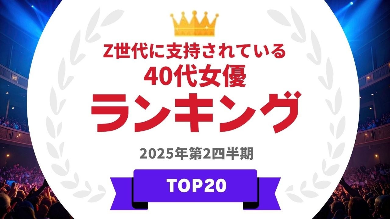 『タレントパワーランキング』がZ世代に支持されている40代女優ランキングを発表！WEBサイト『タレントパワーランキング』ランキング企画第401弾！