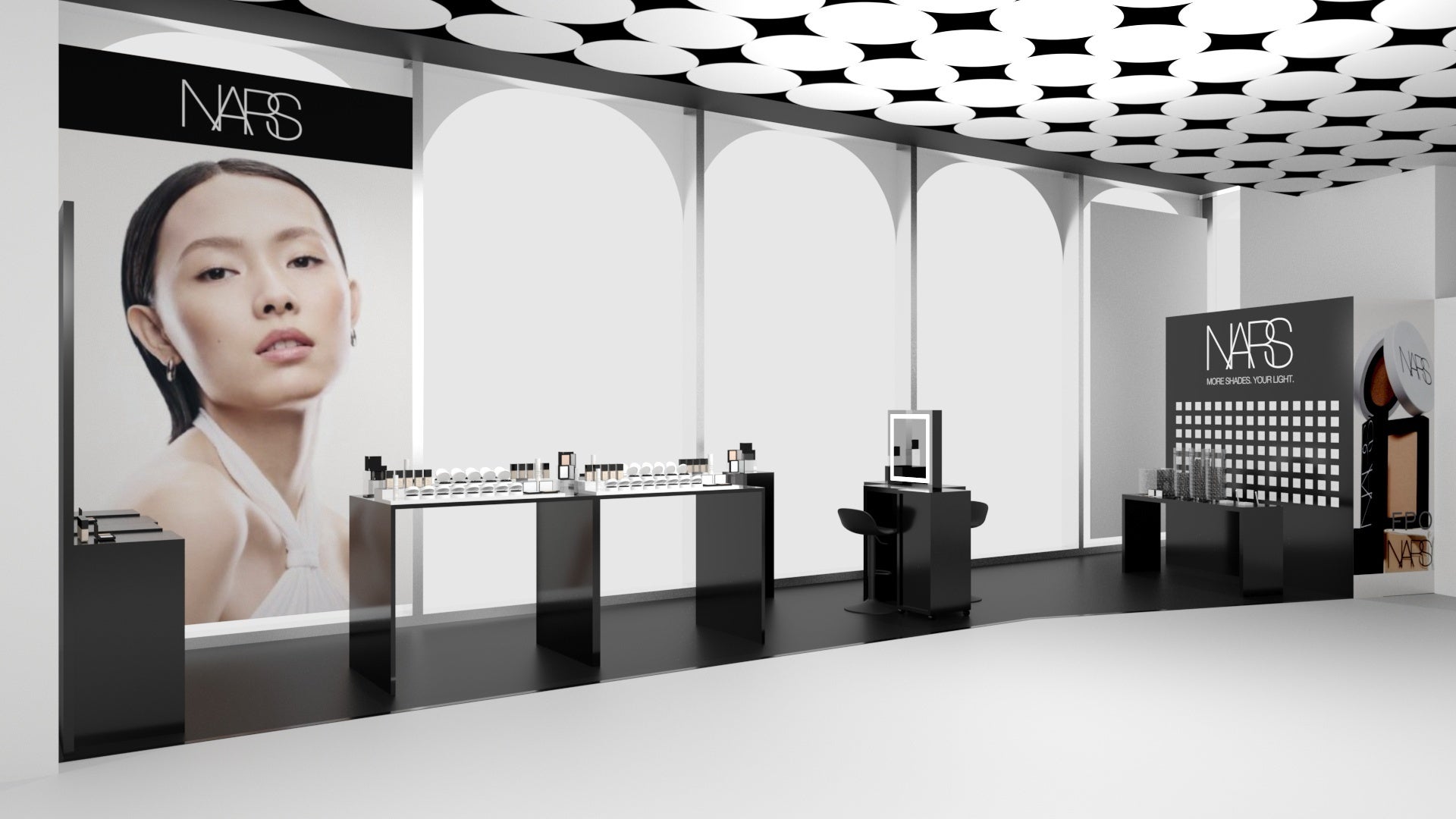 紅しょうがさんが2月14日NARS期間限定ポップアップイベントに来店、１日店長に就任！