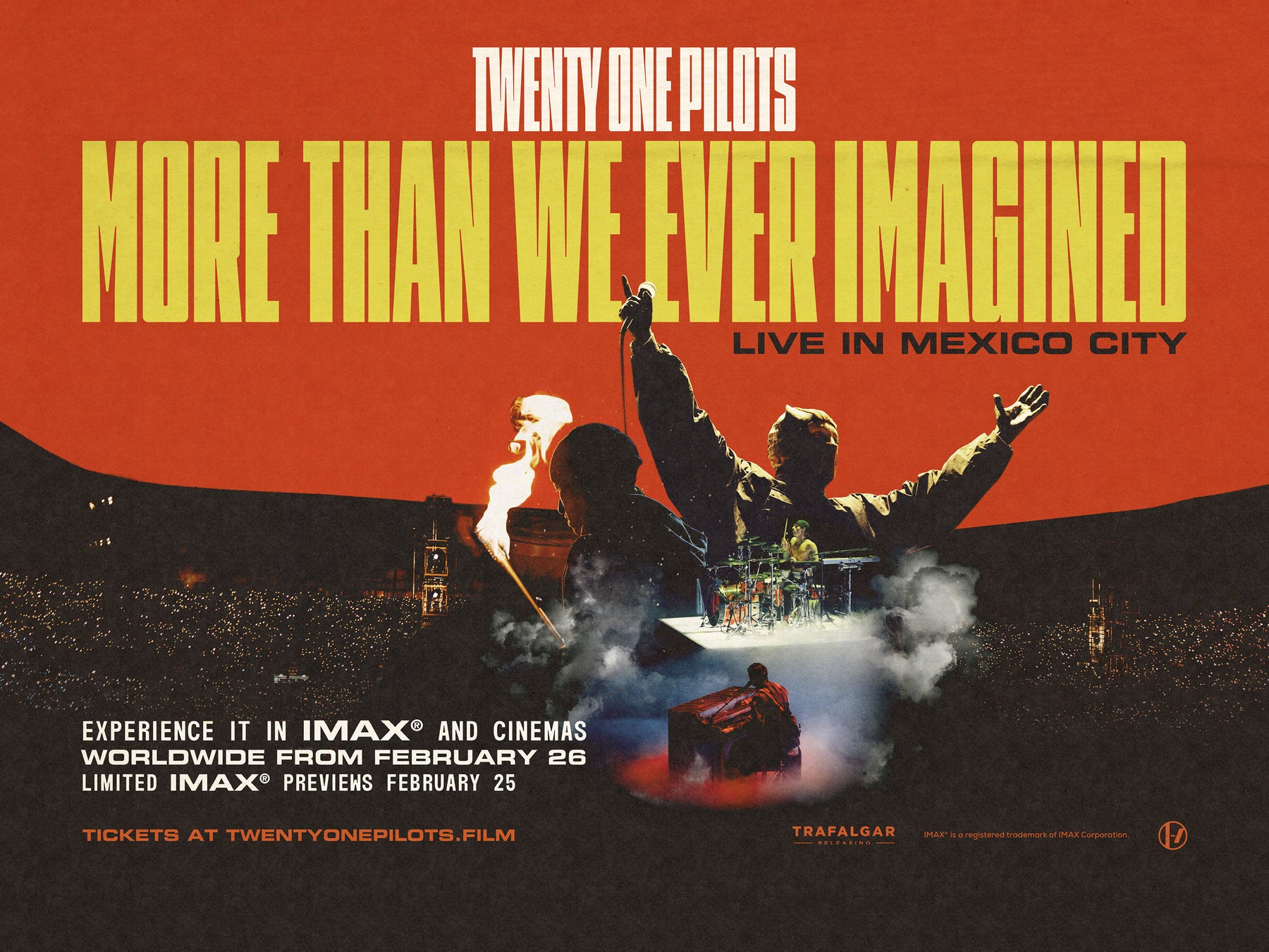Twenty One Pilots（トゥエンティ・ワン・パイロッツ）presents最新ライブ映画『Twenty One Pilots: More Than We Ever Imagined』
