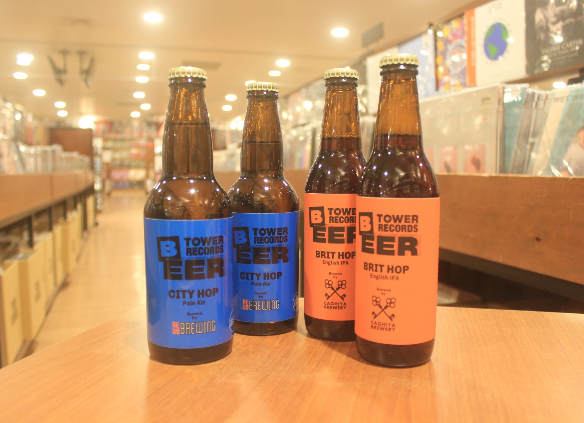 タワレコ渋谷店のレコードに囲まれたスタンディングバー「TOWER RECORDS BEER」2/28開店オープン記念の限定クラフトビールを発表