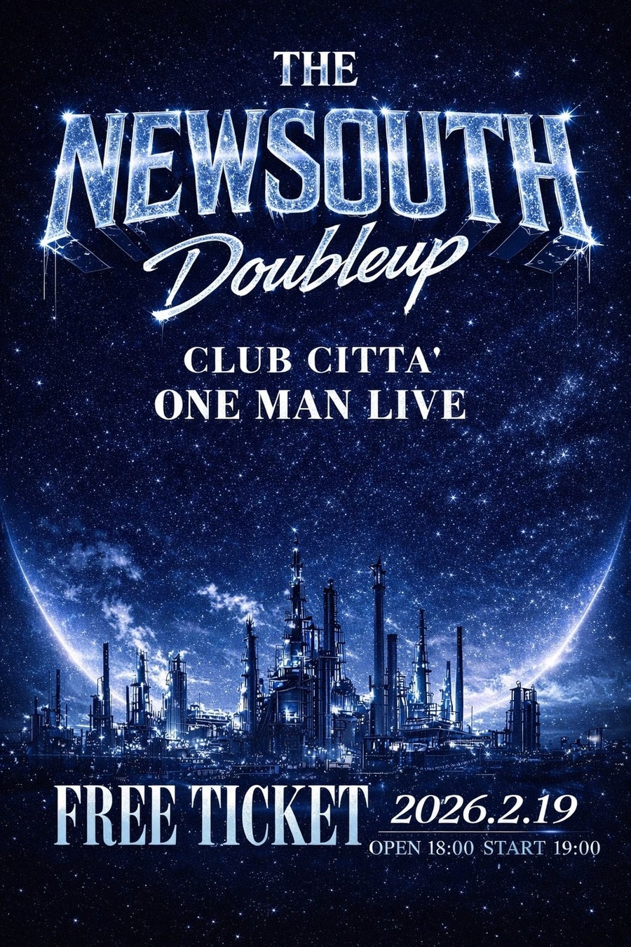 川崎発ヒップホップアーティスト DOUBLE UP、2月19日CLUB CITTA’にてフリーワンマンライブ「THE NEW SOUTH」。反響を受け客席拡張・追加販売決定！