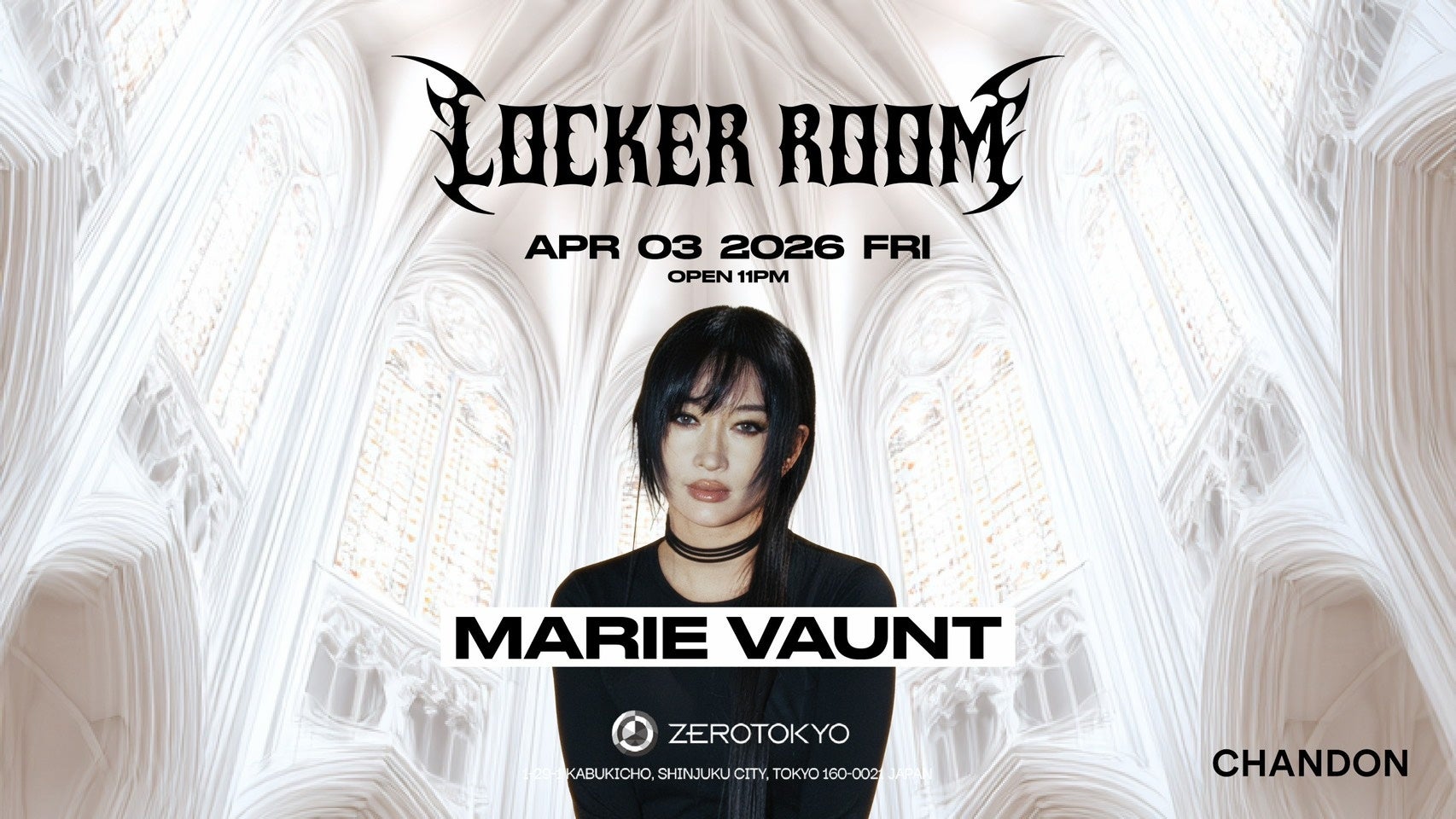 ハードテクノパーティー「LOCKER ROOM」がMarie Vauntを招聘し第2回開催が決定!!