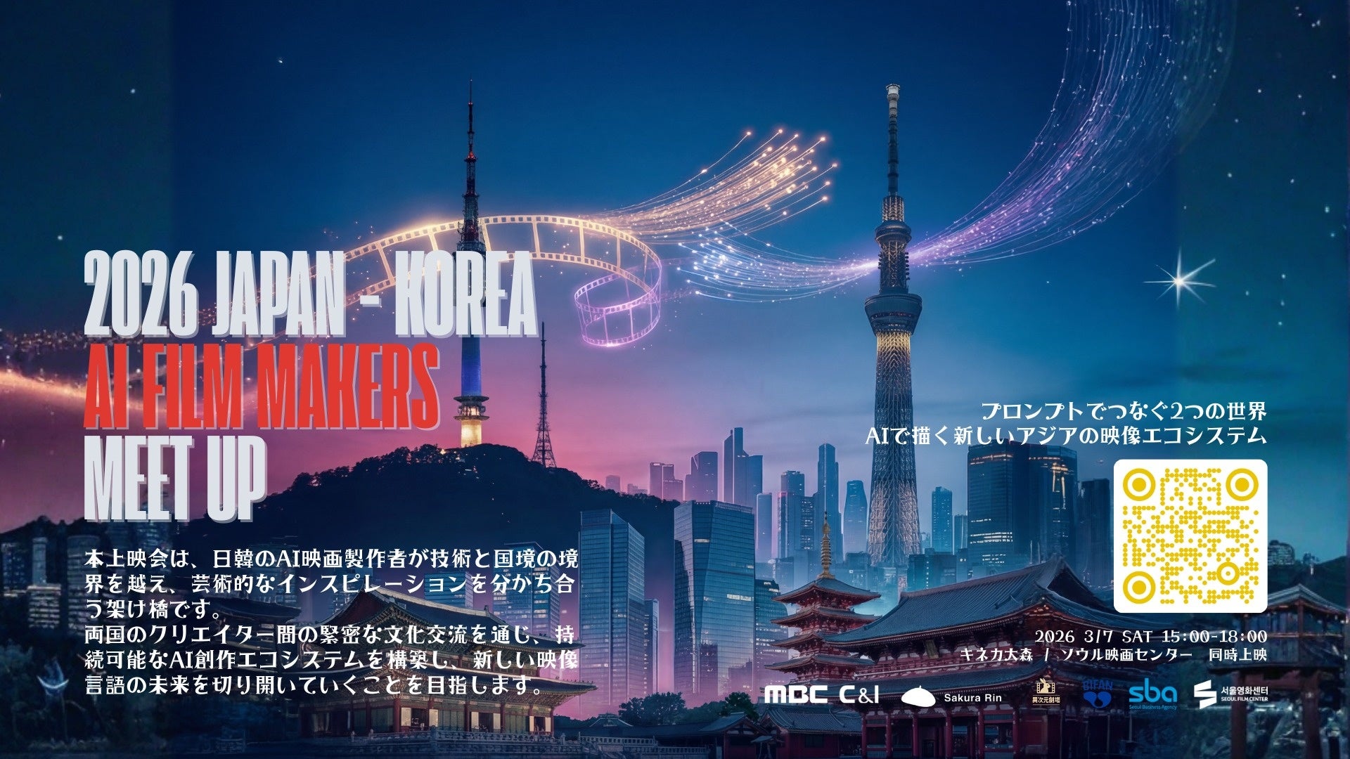 “2026 JAPAN x KOREA AI FILM MAKERS MEETUP” 3月7日(土) キネカ大森で上映開催
