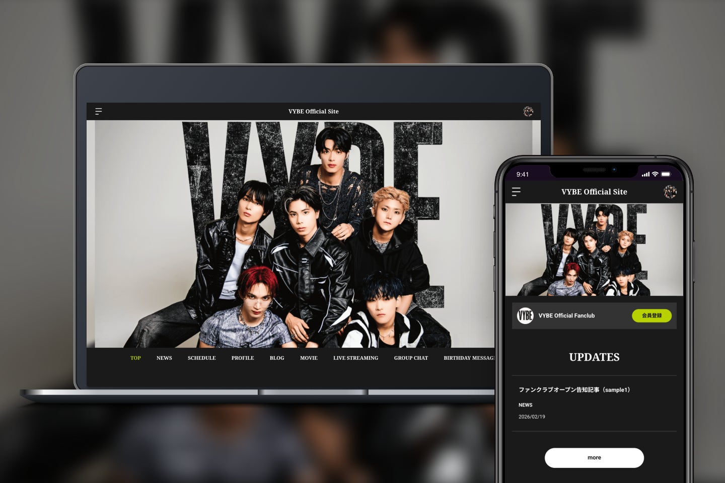 「Bitfan」にて、ダンス＆ボーカルグループ・VYBEのオフィシャルサイトおよびファンクラブをオープン！