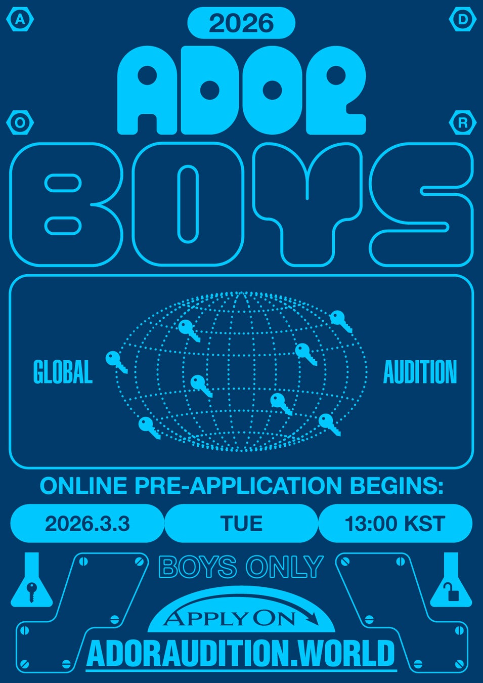 ADOR、世界11都市で「2026 ADOR BOYS GLOBAL AUDITION」を開催