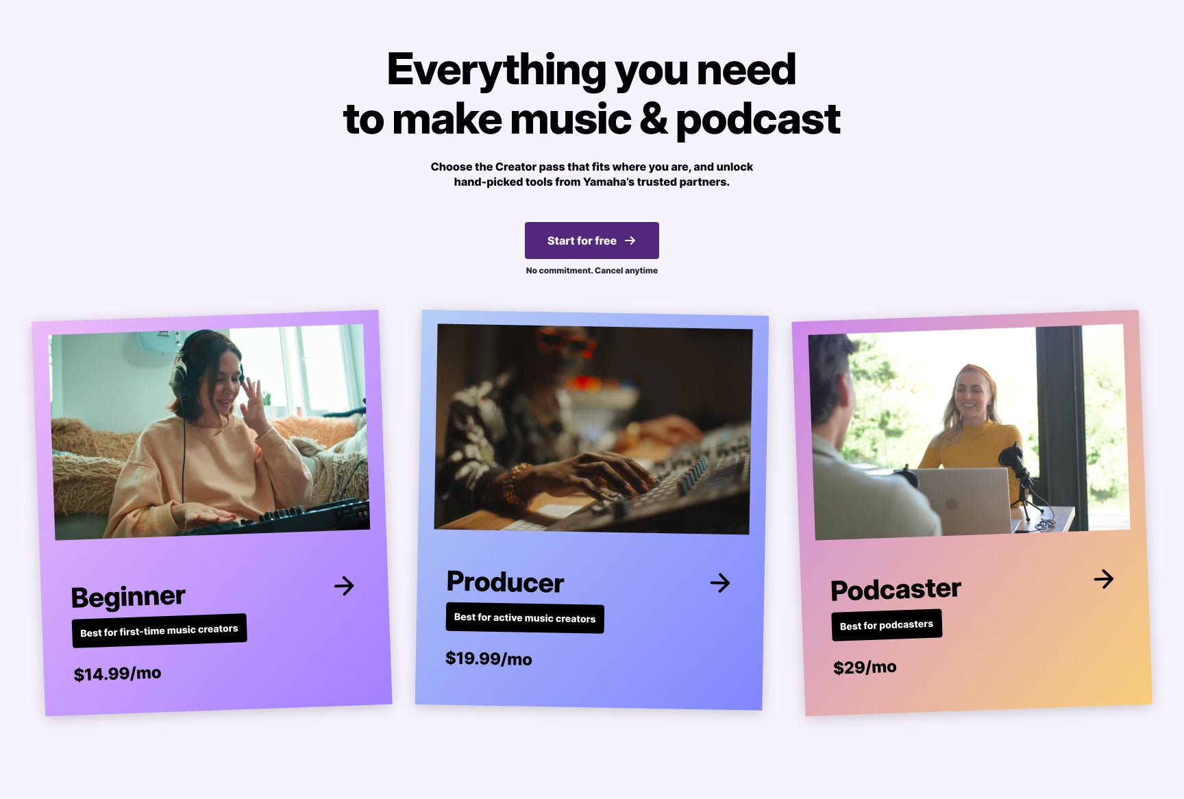 − 21の音楽・ポッドキャスト制作ツールをワンストップで提供 −　ヤマハ・ミュージック・イノベーションズ、クリエイター向け統合型プラットフォーム「Yamaha Creator Pass」の提供を開始
