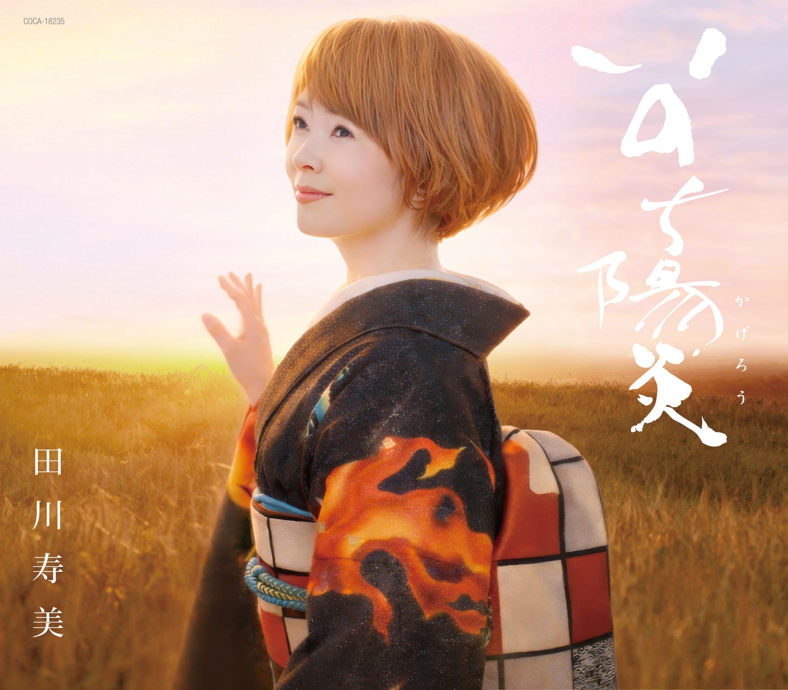 田川寿美４／２２（水）発売の新曲　デビュー３５周年記念曲「いのち陽炎」ニュービジュアル解禁！！！題字・ビジュアルアドバイス：ＩＫＫＯさんによる、かつてないジャケットが完成！！！