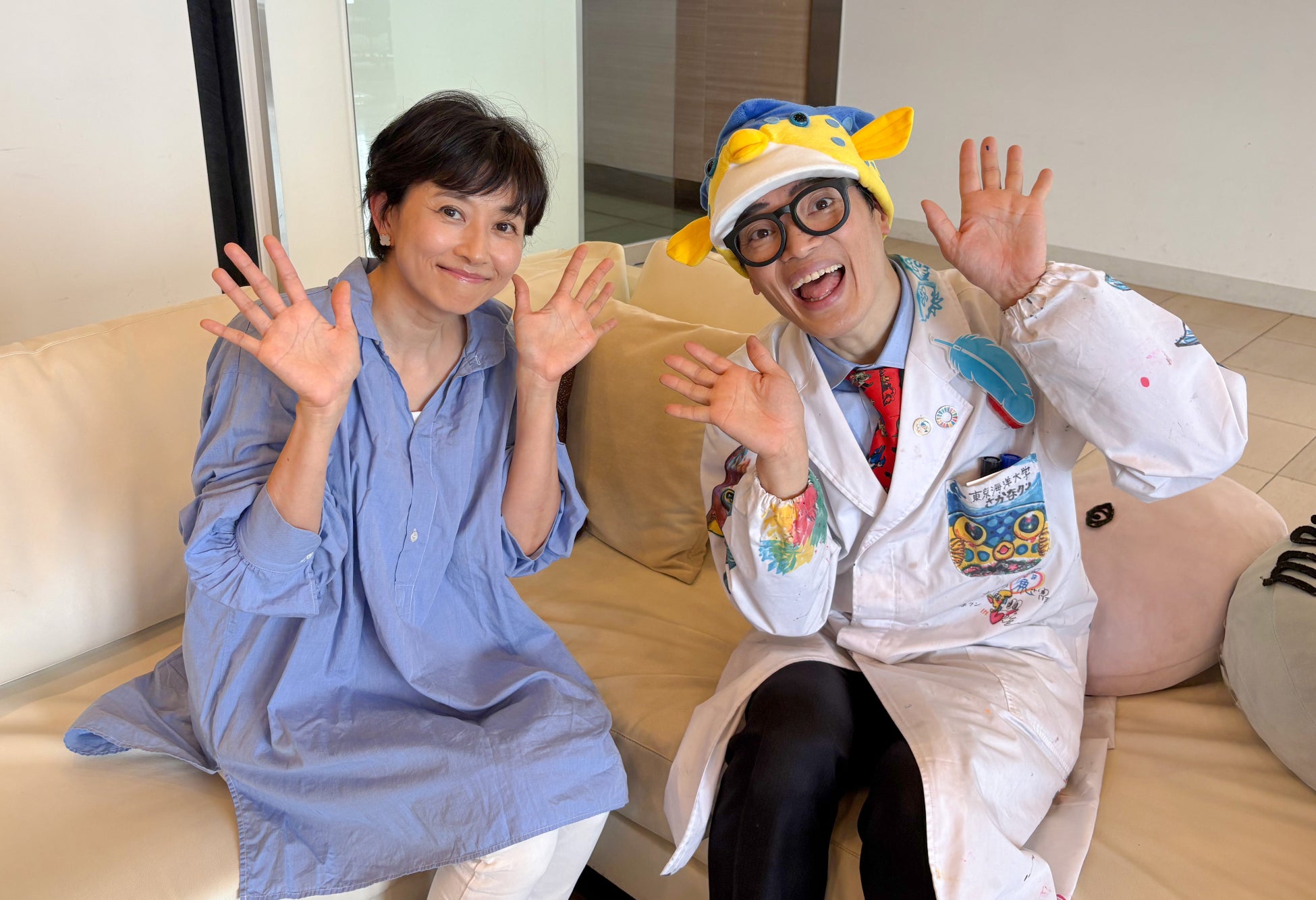 菊川怜×さかなクンが“お魚愛”あふれる初対談！　釣りエピソードからお魚好きの原点、建築の話まで　J-WAVE『Sanrio SMILEY SMILE』4/13週オンエア