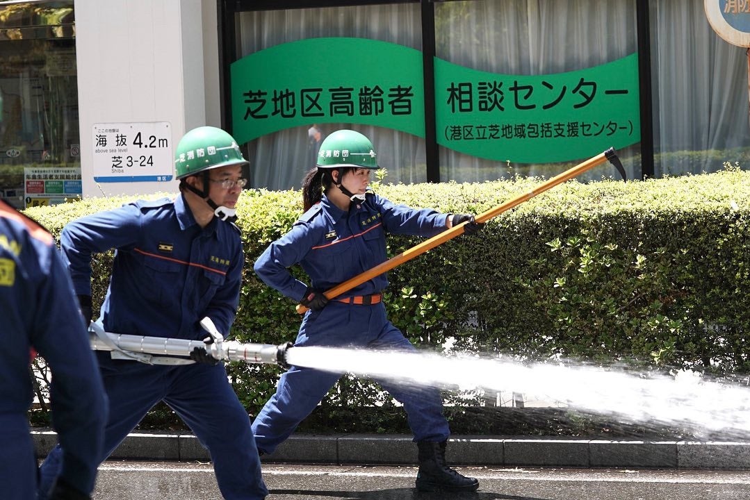 スタッフの約7割が消防団員。アナウンサーの映像制作会社株式会社カタルチアが総務省消防庁より最高位「消防団協力事業所ゴールドマーク」に認定。〜現役の芝消防団員である代表・高橋絵理は港区操法大会へも出場〜
