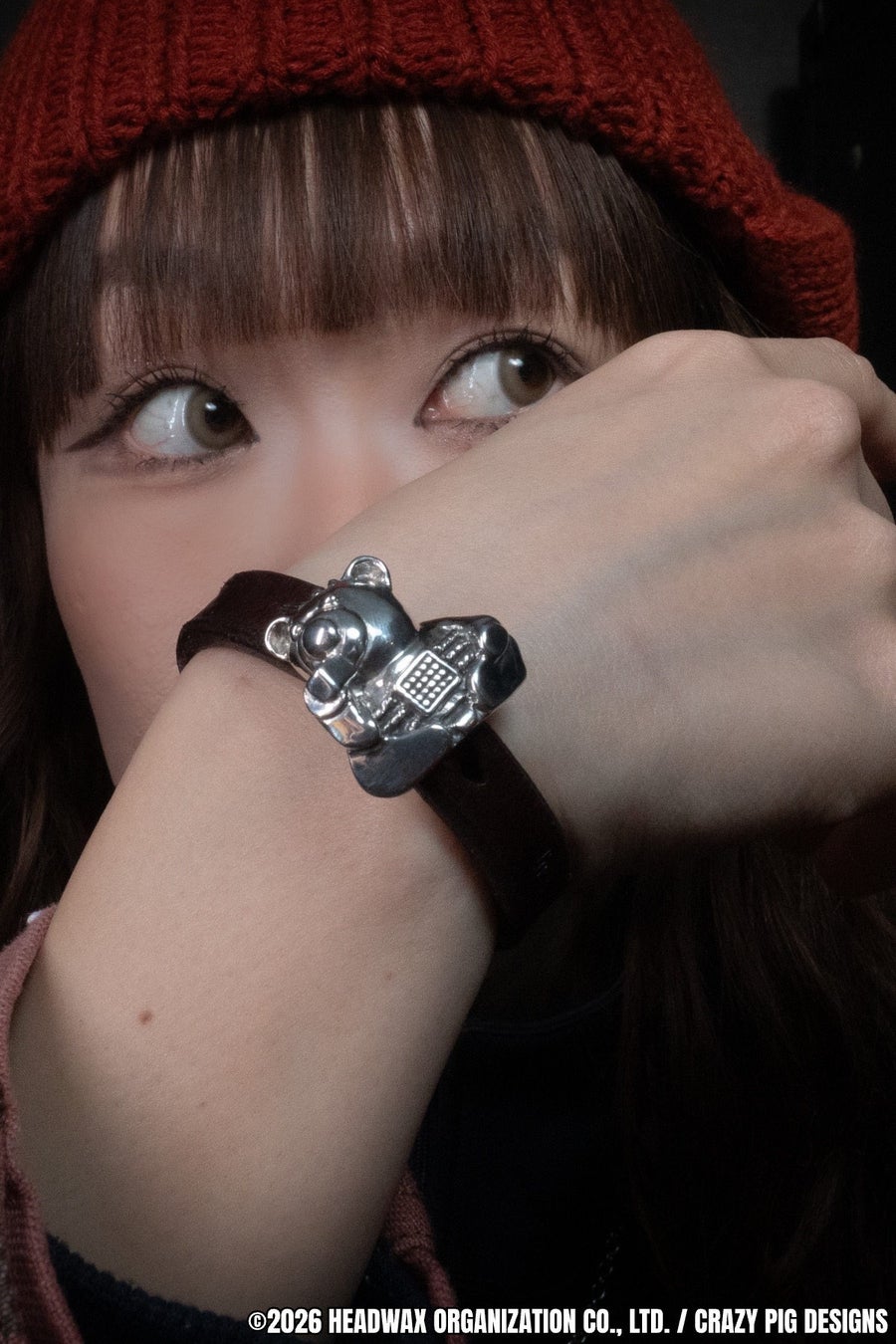 【hide x クレイジーピッグ】コラボレーション『PSYCHO TEDDY BEAR LEATHER BRACELET』を発表