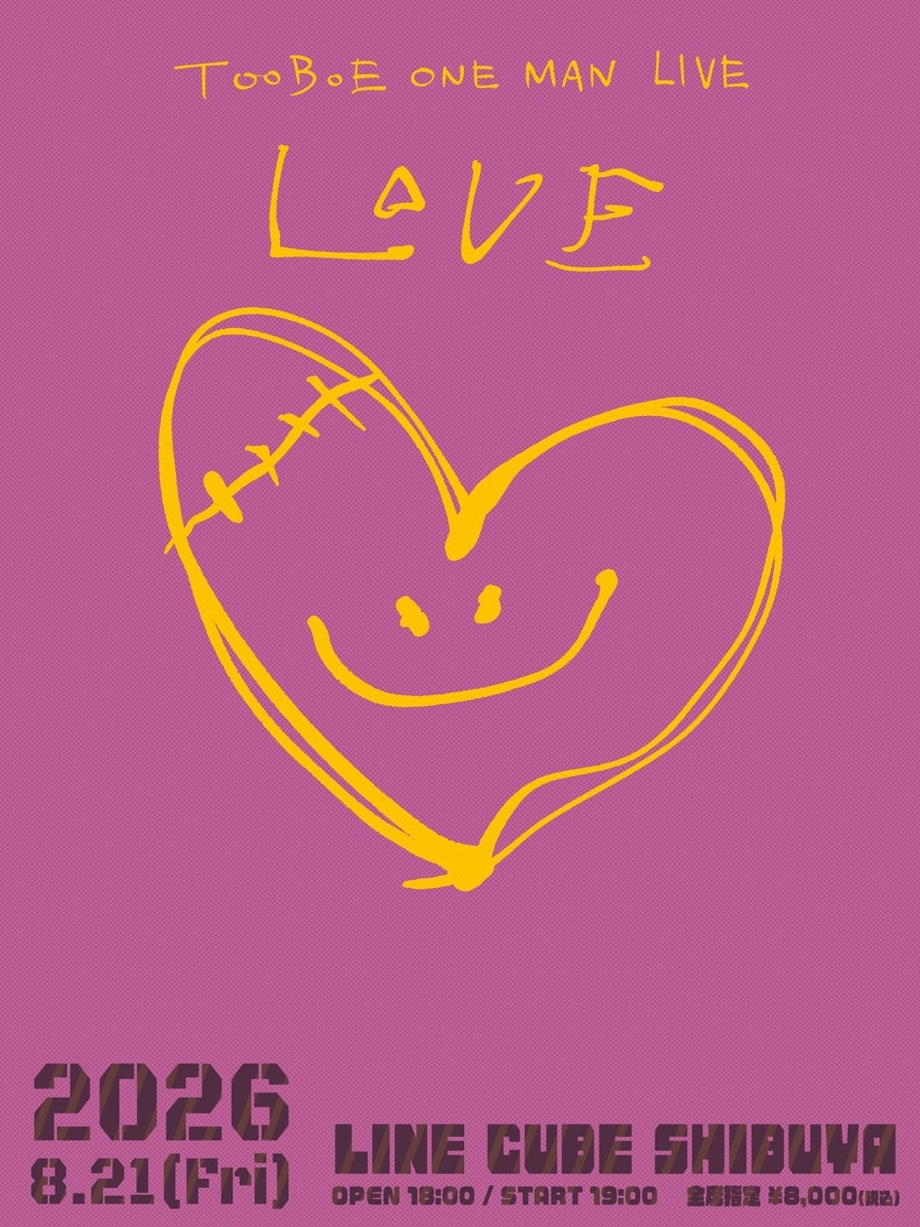 TOOBOE、ツアーファイナルで電撃発表──SHIBUYA LINE CUBEワンマン「ONE MAN LIVE 2026 “LOVE”」開催決定