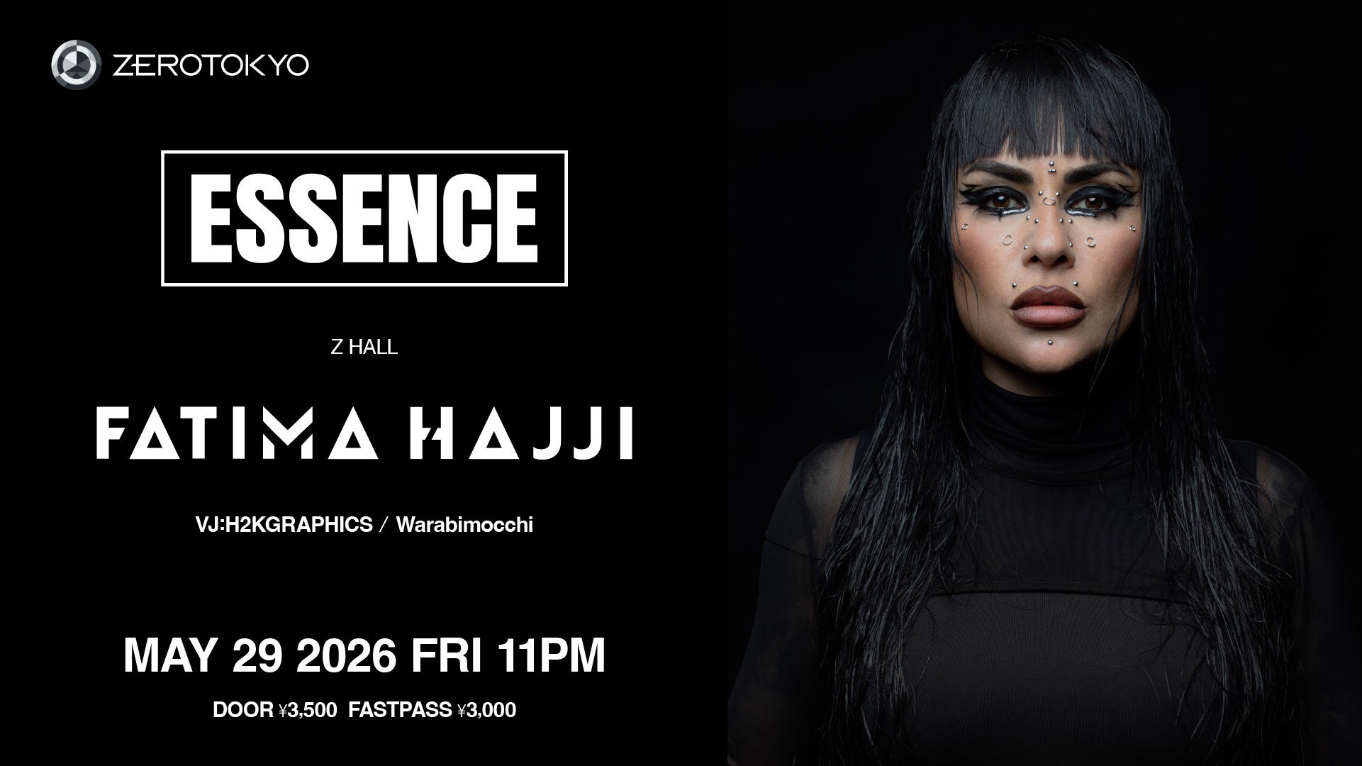 2年の時を経て、伝説が再び。テクノの女王Fatima HajjiがZEROTOKYOに待望の帰還！ より力強く、より深層へ進化した彼女の「今」がここに。