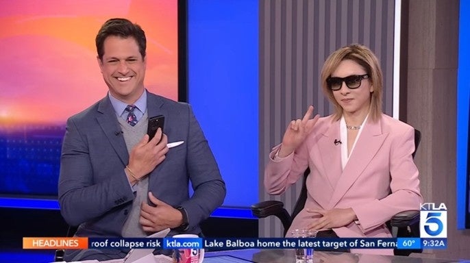 YOSHIKI、米国人気番組KTLA『Weekend Morning News』に出演　7月LAのウォルト・ディズニー・コンサートホール公演とドジャー・スタジアムでのパフォーマンスについて語る
