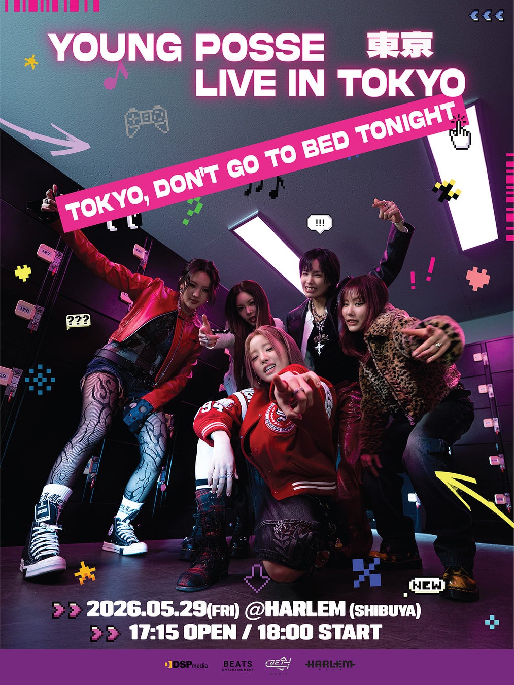 韓国発HIP HOPガールズグループ “YOUNG POSSE” の来日公演が渋谷HARLEMにて開催決定！