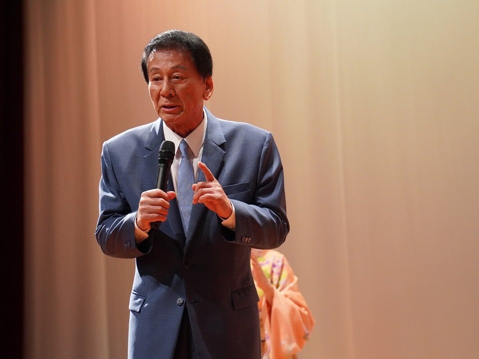 杉良太郎 特別防犯対策監・伍代夏子 特別防犯支援官　鹿児島県鹿屋市にて広報啓発を実施