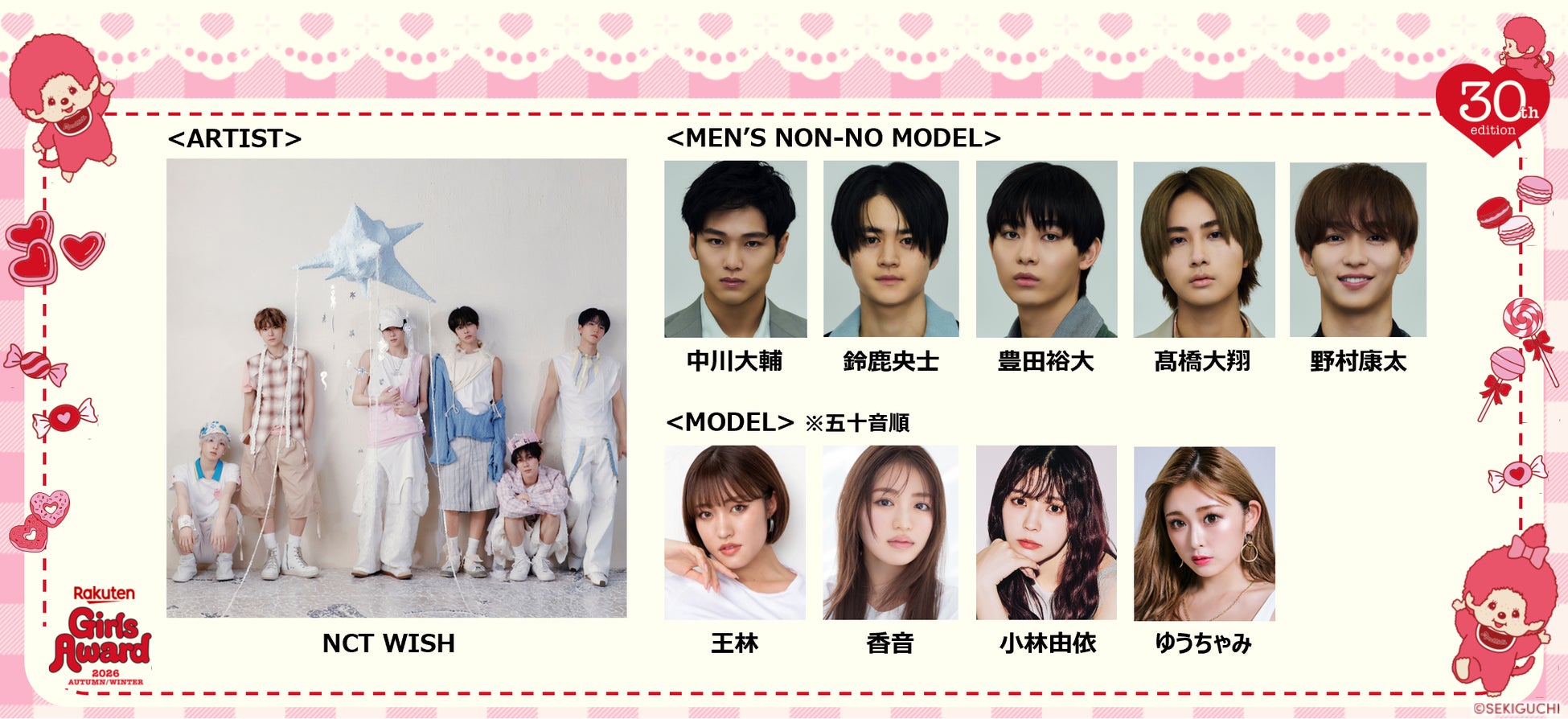 「Rakuten GirlsAward 2026 AUTUMN/WINTER」”Z世代のアイコン”と称される6人組グローバルグループNCT WISHがライブパフォーマンスを披露！