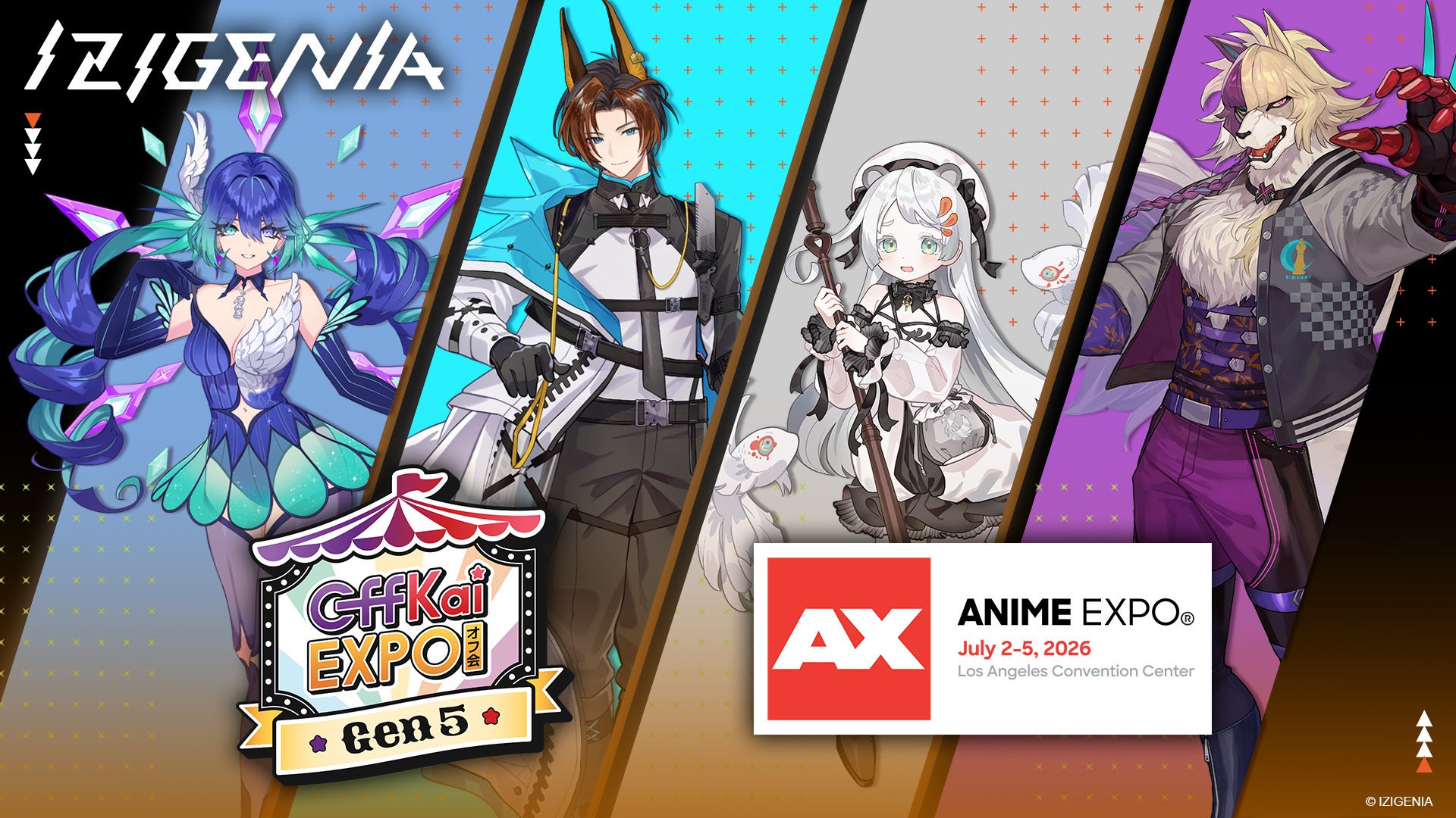 グローバルVTuberプロジェクト『IZIGENIA』、Anime Expo 2026およびOFFKAI Expo Gen 5への出展決定