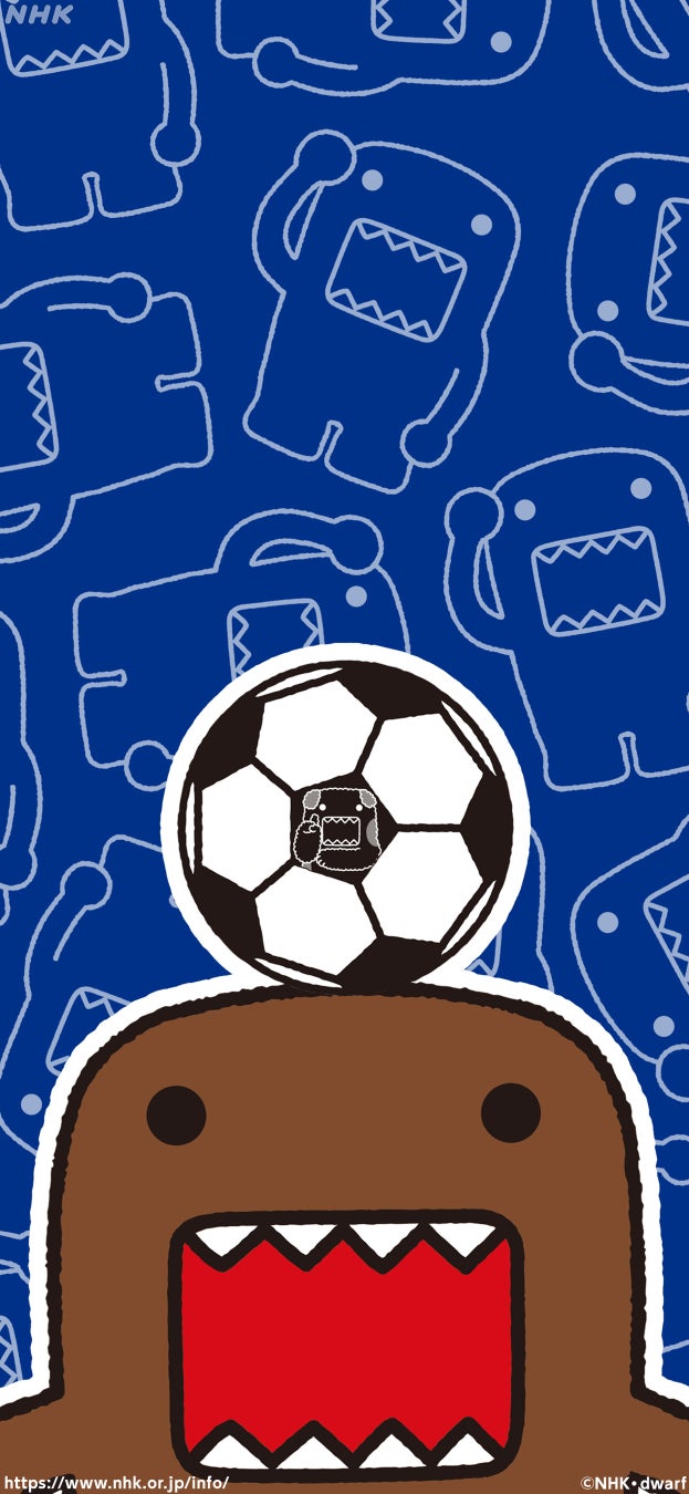 サッカー日本代表応援！「サッカー×どーもくん」 壁紙を制作